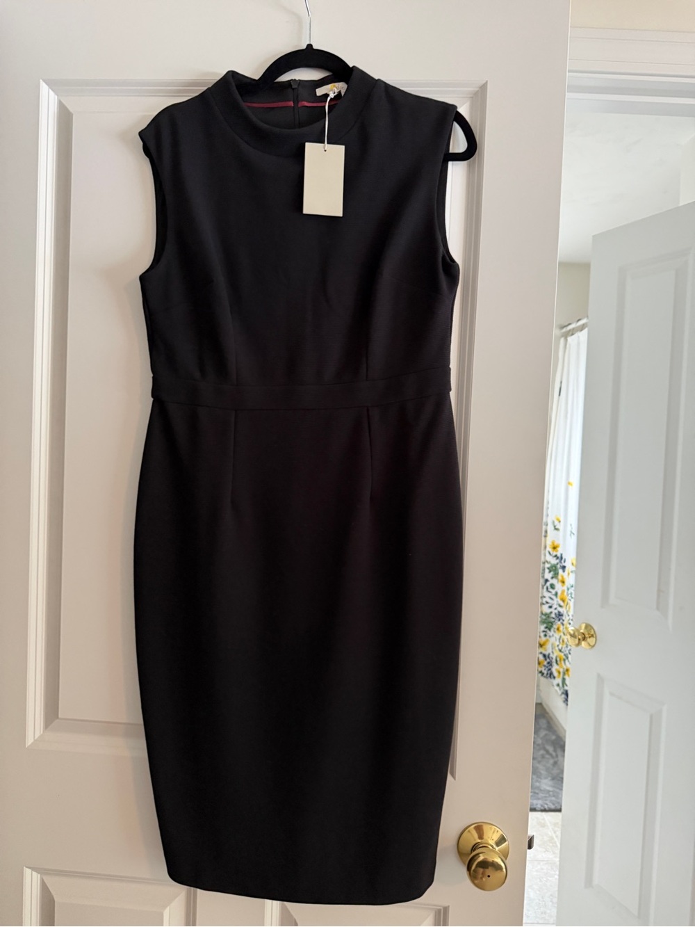 Boden Classic Sleeveless Black Sheath Dress - Elegant Work & Event Wear